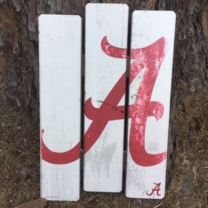 Distressed University of Alabama College Plaque